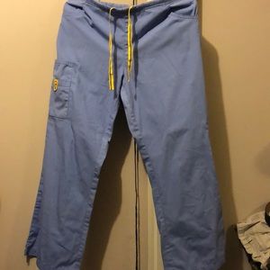 Ceil blue tie scrub pants